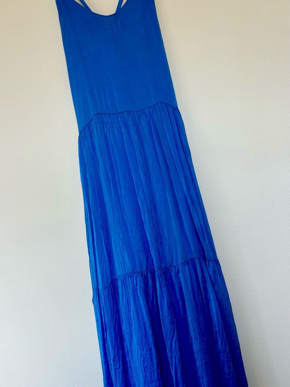 Blue Maxi Dress - Lightweight Tiered Women's Dress